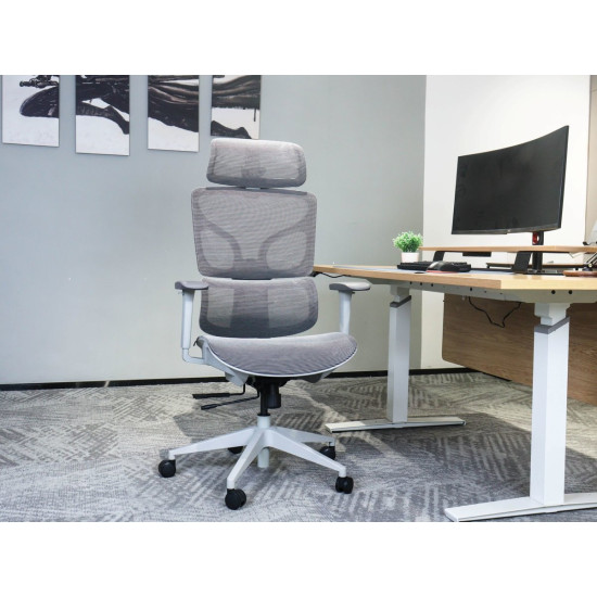 Кресло офисное MARKUS серая сетка / серый каркас 6