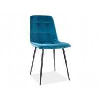 Стул MILA VELVET черный каркас / БИРЮЗА BLUVEL 85 MILAVCTU