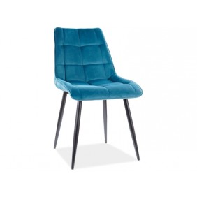 Стул CHIC VELVET черный каркас / БИРЮЗА BLUVEL 85 CHICVCTU