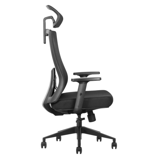 Кресло офисное LOREN черная ткань / черный каркас 2