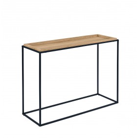 Журнальний столик MERIDA C дуб / чорний 110x38 MERIDACDC