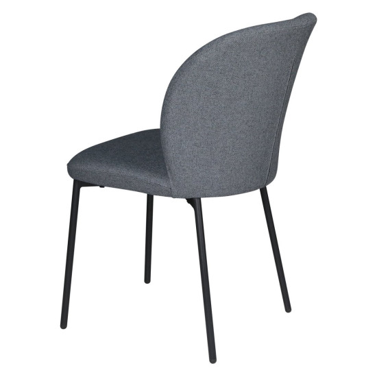 Стул кухонный CARO Черный каркас / Серая ткань 4