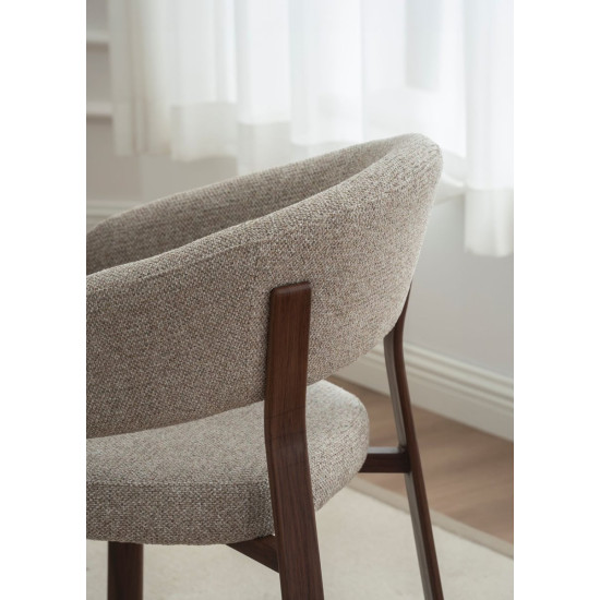 Кухонный стул VELTON орех металл/темно-бежевая ткань 7