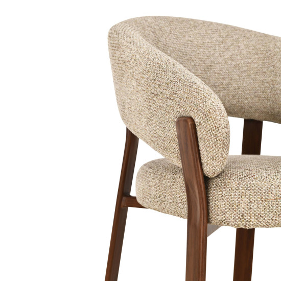 Кухонный стул VELTON орех металл/темно-бежевая ткань 5