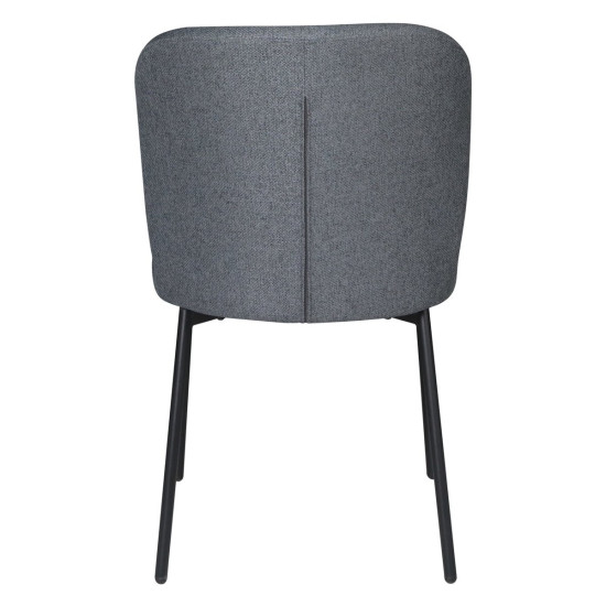 Стул кухонный CARO Черный каркас / Серая ткань 5