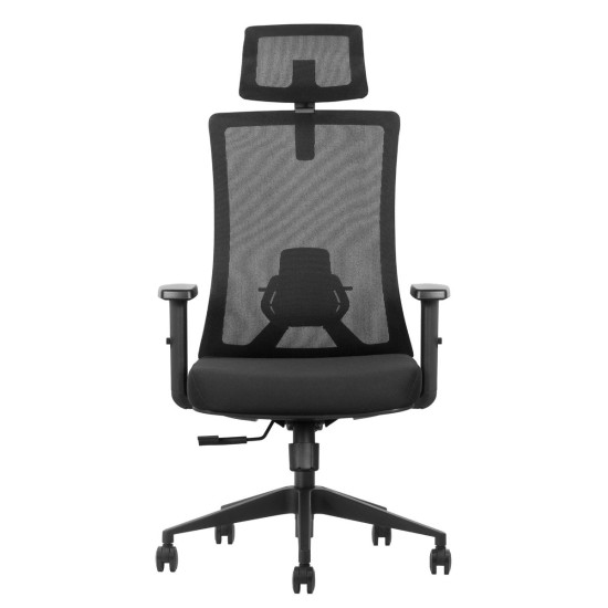 Кресло офисное LOREN черная ткань / черный каркас 3