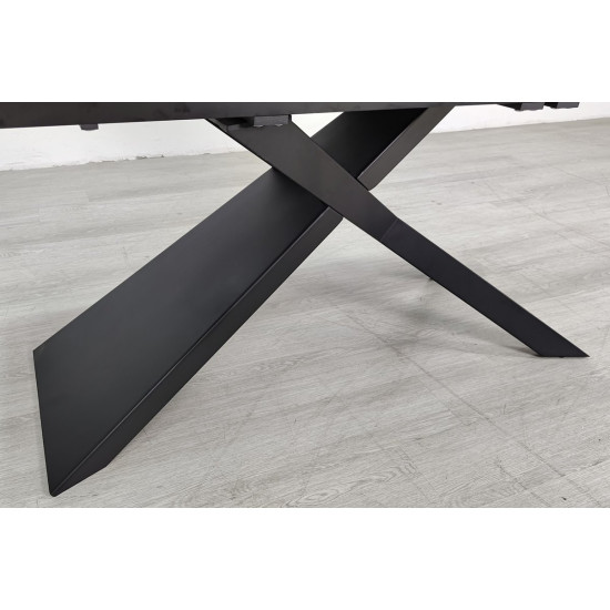 Стіл обідній розкладний MADISON CERAMIC 160(240)*90 чорний мат/чорний 7