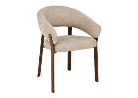 Кухонный стул VELTON орех металл/темно-бежевая ткань