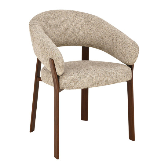 Кухонный стул VELTON орех металл/темно-бежевая ткань 1