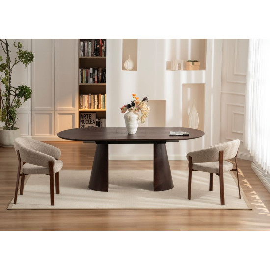 Кухонный стул VELTON орех металл/темно-бежевая ткань 9