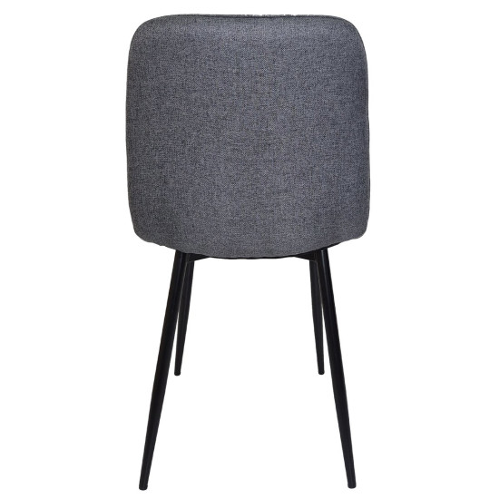 Стул кухонный MIA TEX с черным каркасом/серый 4