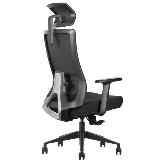 Кресло офисное LOREN черная ткань / черный каркас 4