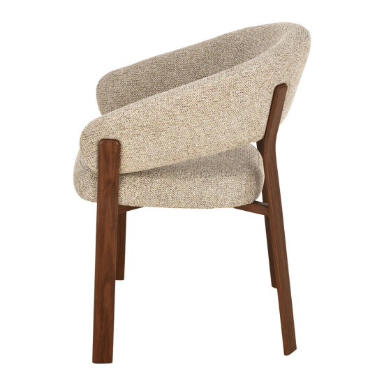 Кухонный стул VELTON орех металл/темно-бежевая ткань 3