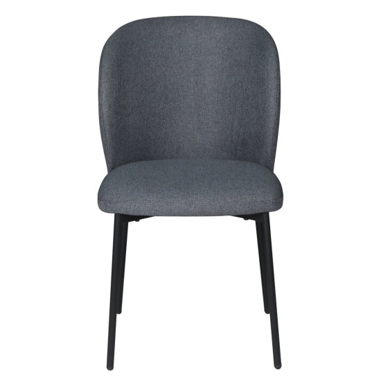 Стул кухонный CARO Черный каркас / Серая ткань 2