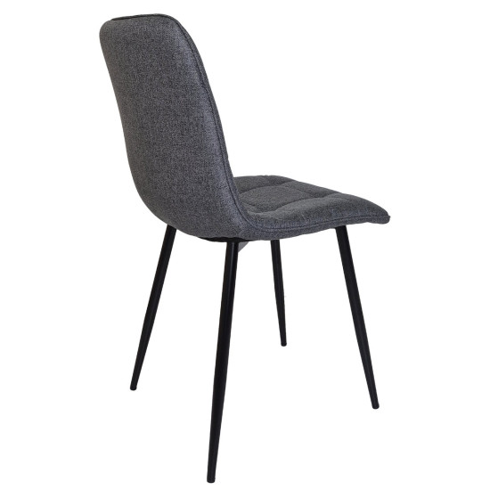 Стул кухонный MIA TEX с черным каркасом/серый 5