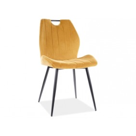 Стул ARCO VELVET черный каркас / карри BLUVEL 68 ARCOVCCU