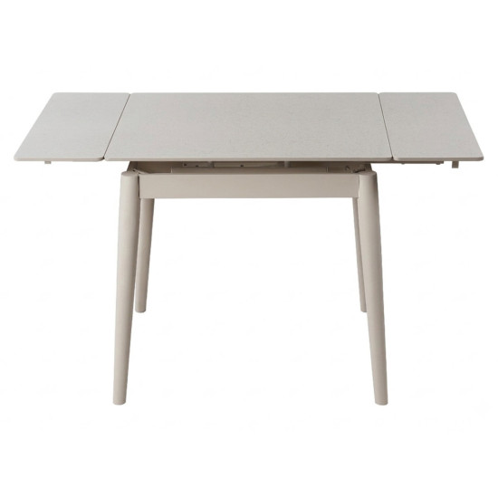 Стол обеденный раскладной AVENTO CERAMIC 80(130)*80 белый / кашемир 2