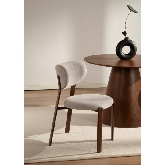 Кухонный стул NOMI орех металл/бежевая ткань 8