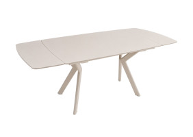 Стіл обідній розкладний NOREEN CERAMIC 140(200)*80 білий / кашемір