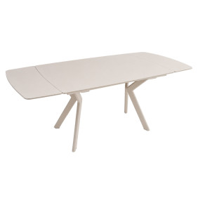 Стол обеденный раскладной NOREEN CERAMIC 140(200)*80 белый / кашемир