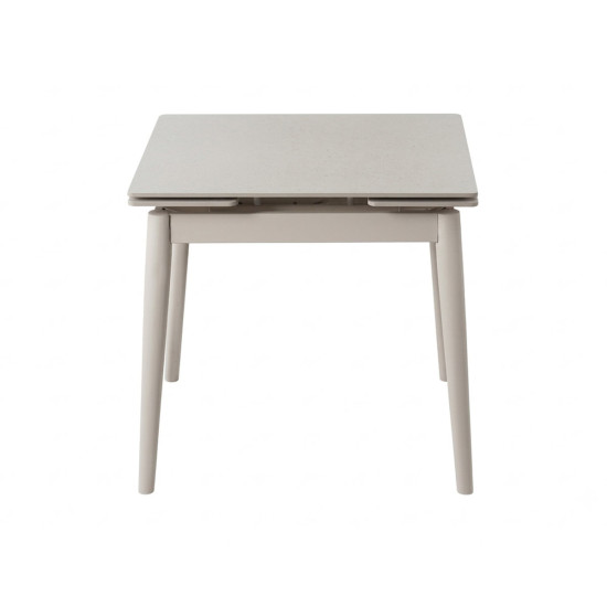 Стол обеденный раскладной AVENTO CERAMIC 80(130)*80 белый / кашемир 3