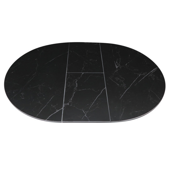 Стол обеденный раскладной GENEWA CERAMIC 105(140)*105 стол Черный 6