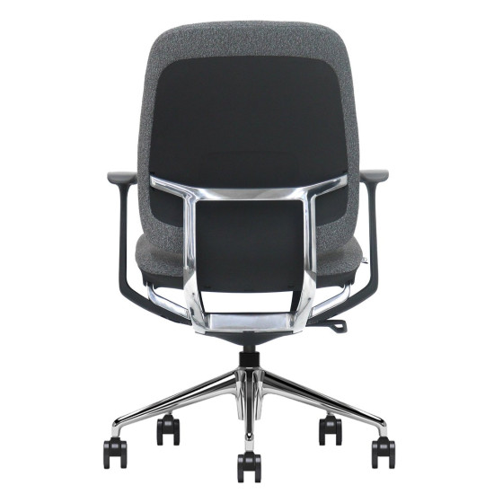 Кресло офисное OSCAR серая ткань / алюминий 4