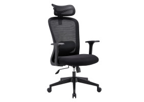 Кресло компьютерное JACOB черная ткань/черный каркас