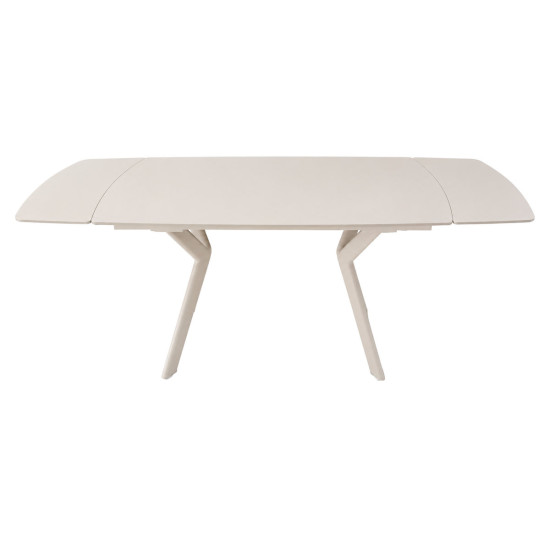 Стіл обідній розкладний NOREEN CERAMIC 140(200)*80 білий / кашемір 2