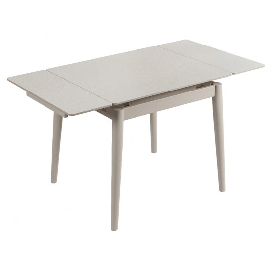 Стол обеденный раскладной AVENTO CERAMIC 80(130)*80 белый / кашемир 1