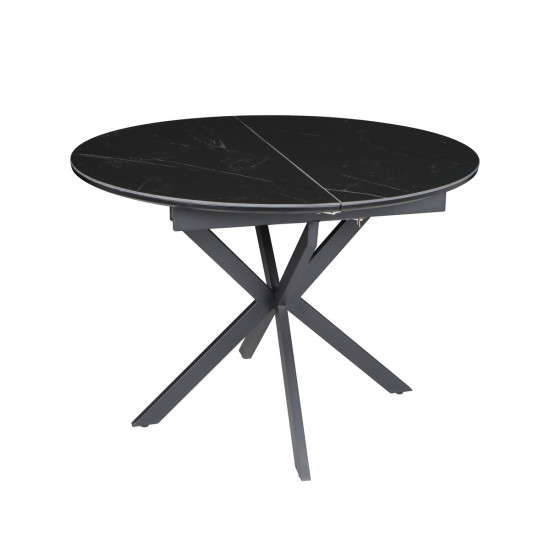 Стол обеденный раскладной GENEWA CERAMIC 105(140)*105 стол Черный 1