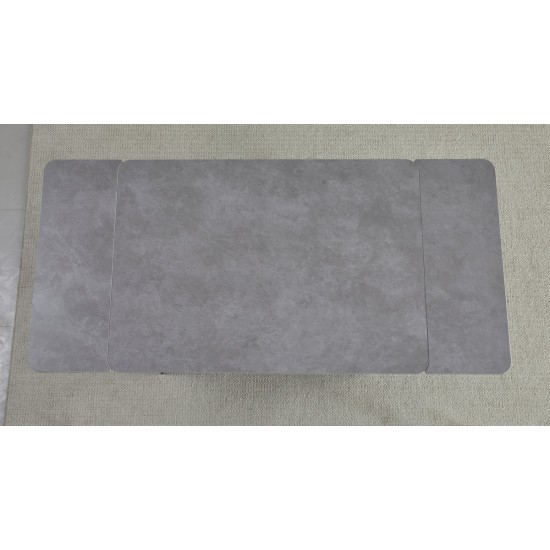 Стіл обідній розкладний MADRID CERAMIC 120(180)*85 grigio latte matt / чорний каркас 4