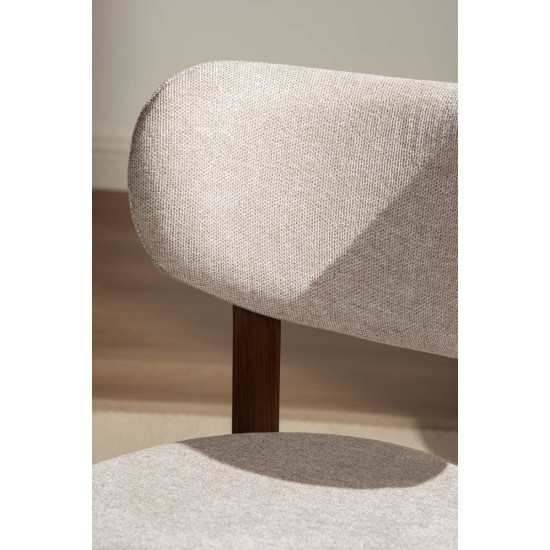 Кухонный стул NOMI орех металл/бежевая ткань 6