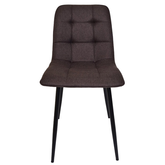 Стул кухонный MIA TEX с черным каркасом/коричневый 4