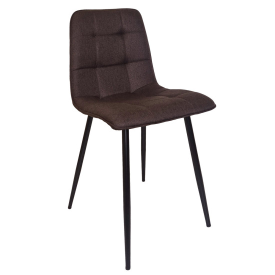 Стул кухонный MIA TEX с черным каркасом/коричневый 1