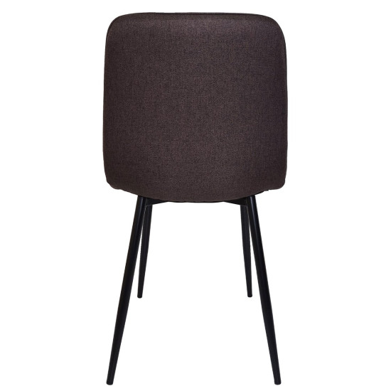 Стул кухонный MIA TEX с черным каркасом/коричневый 2