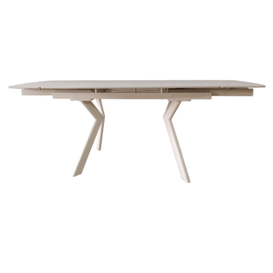Стіл обідній розкладний NOREEN CERAMIC 140(200)*80 білий / кашемір 3