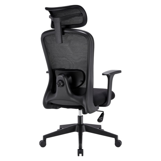 Кресло компьютерное JACOB черная ткань/черный каркас 5