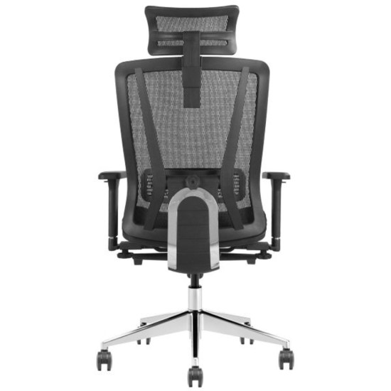 Кресло офисное ROBERT черная ткань/алюминий 3