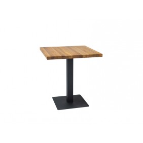 Стіл PURO LAMINAT дуб / чорний 60x60 PUROLAMD60