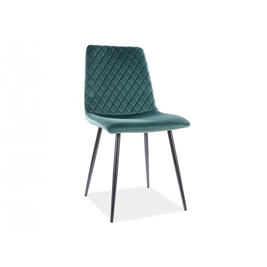 Стул IRYS VELVET черный каркас / зеленый BLUVEL 78 IRYSVCZ 1