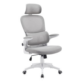 Крісло комп'ютерне OWEN сіре/білий каркас