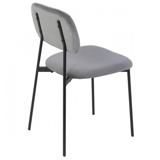 Стул кухонный MILO Черный каркас / Серый 4