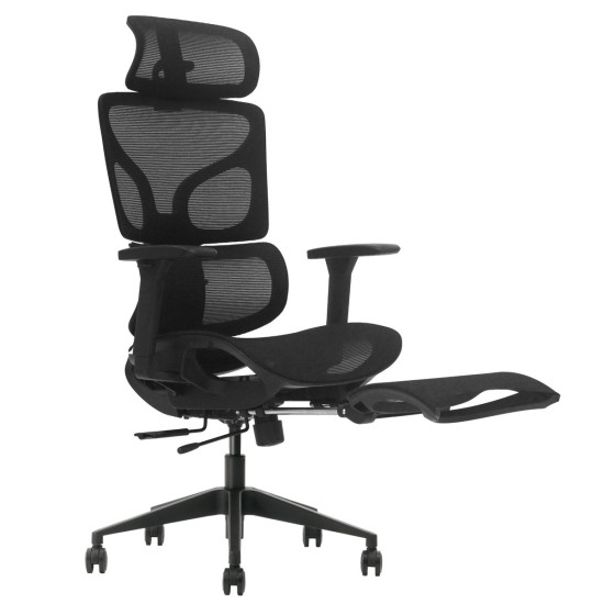 Кресло офисное MARKUS F черная сетка / черный каркас с подставкой для ног 3