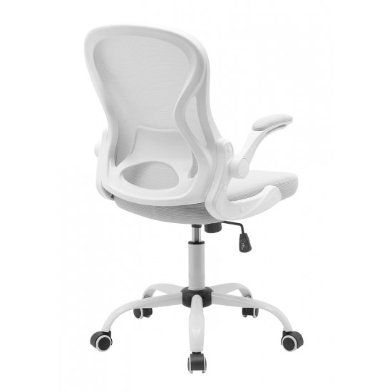 Крісло комп'ютерне поворотне CANDY сіре/білий каркас 3