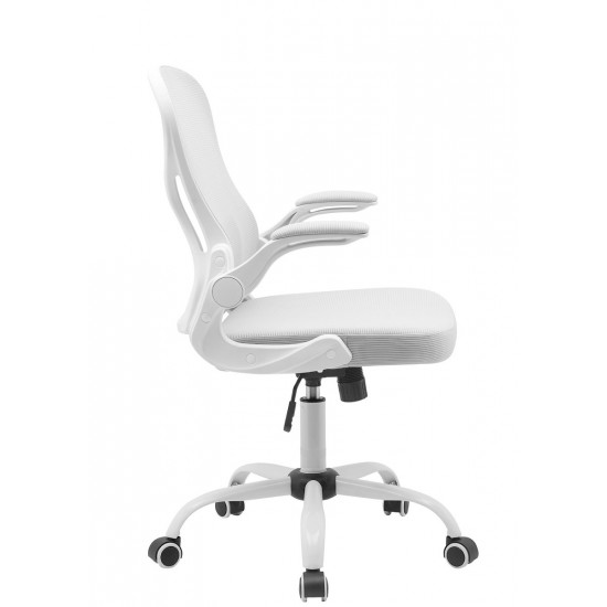 Крісло комп'ютерне поворотне CANDY сіре/білий каркас 5