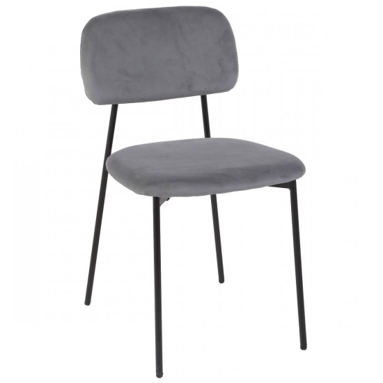 Стул кухонный MILO Черный каркас / Серый 1
