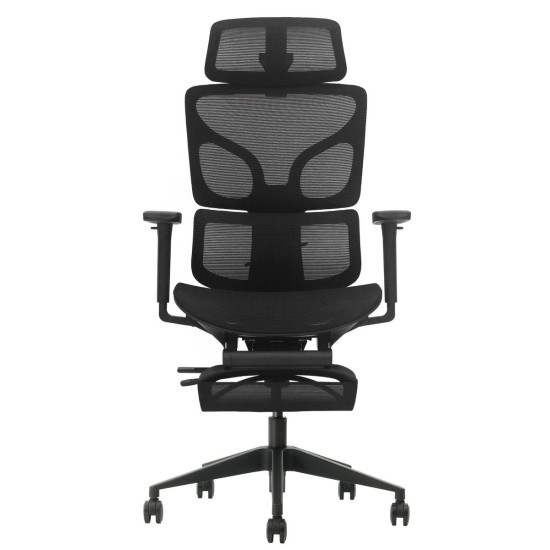 Кресло офисное MARKUS F черная сетка / черный каркас с подставкой для ног 2