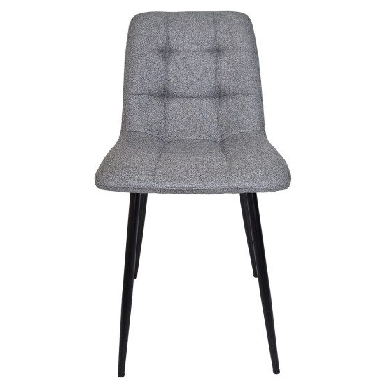 Стул кухонный MIA TEX с черным каркасом/светло-серый 4