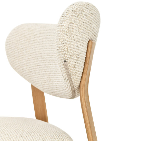 Кухонный стул NOMI дуб металл/бежевая ткань 5